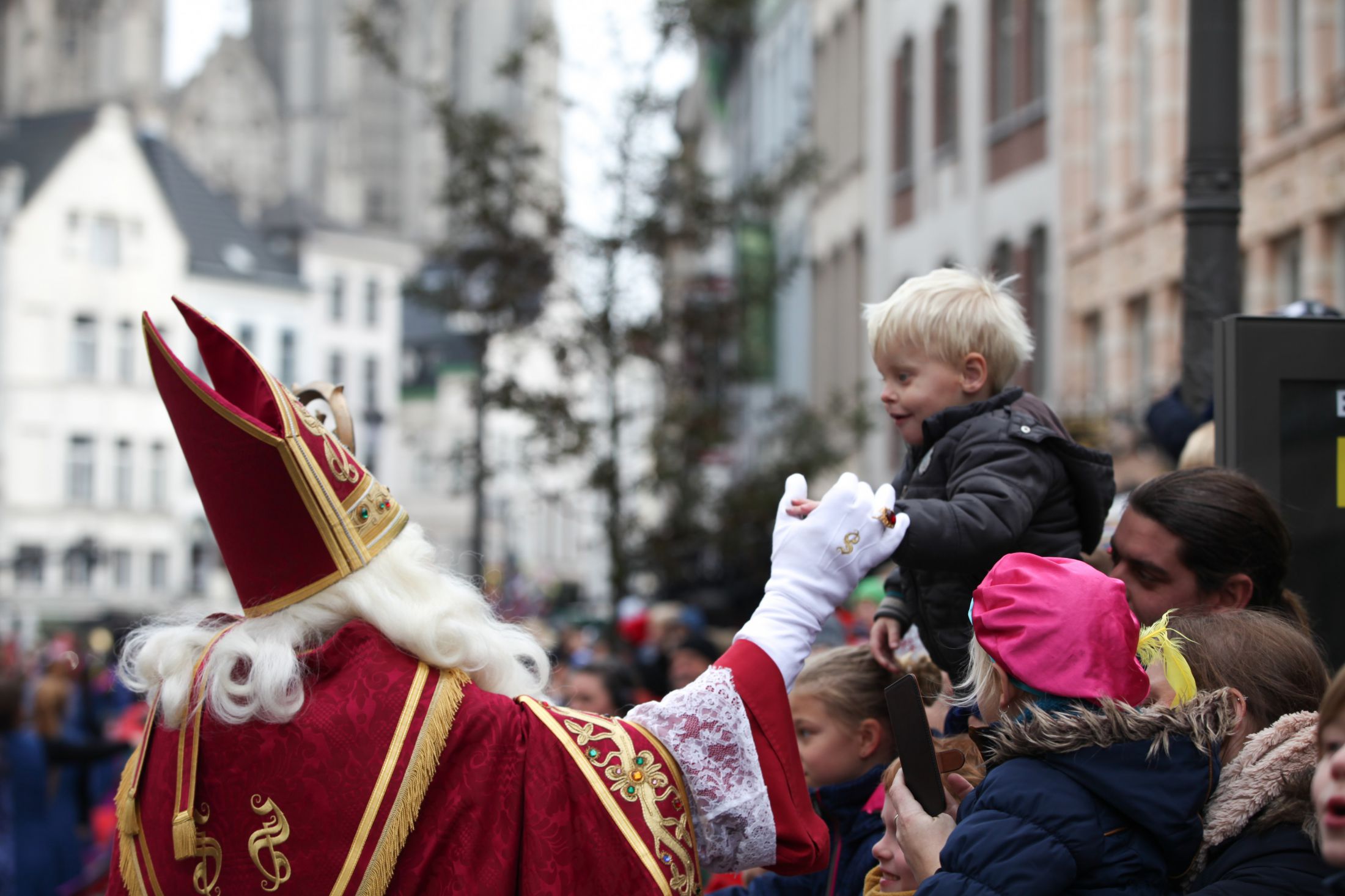 Sinterklaas kind interactie